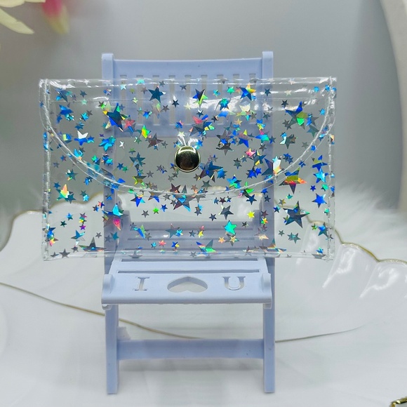 Starry Star Clear Card Case Wallet - Picture 1 of 6